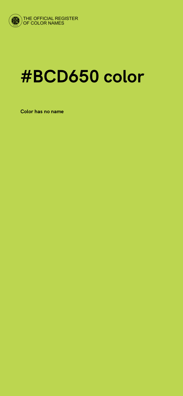 #BCD650 color image