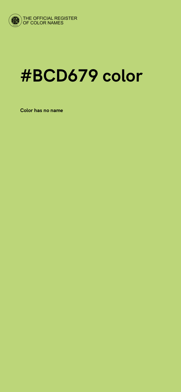 #BCD679 color image