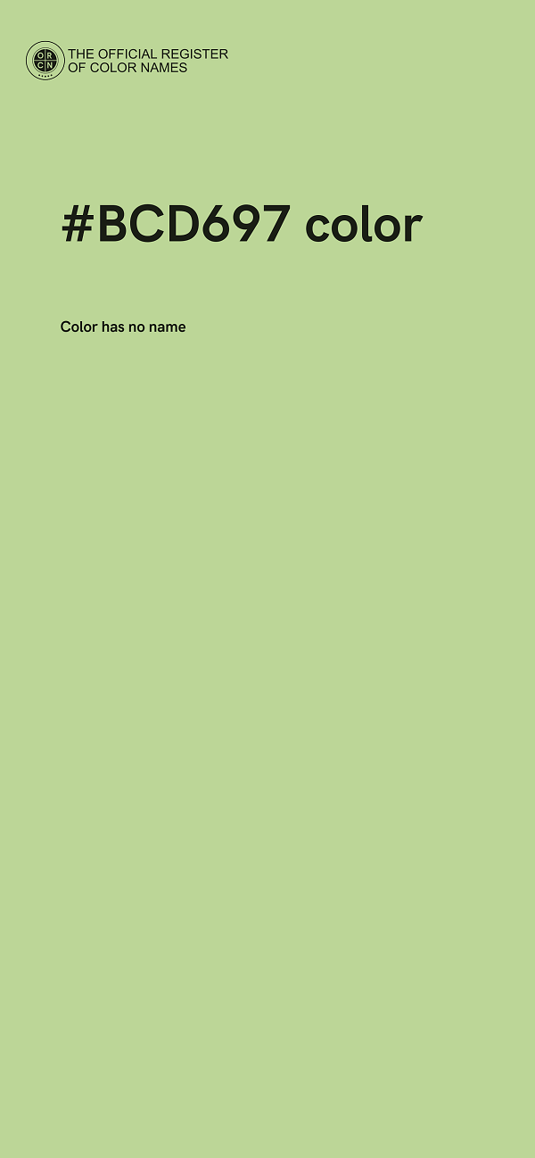 #BCD697 color image