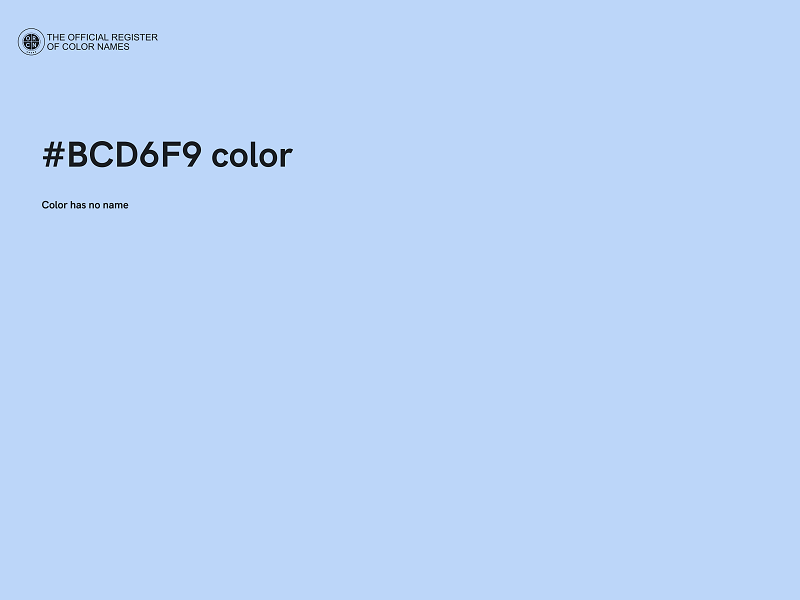 #BCD6F9 color image