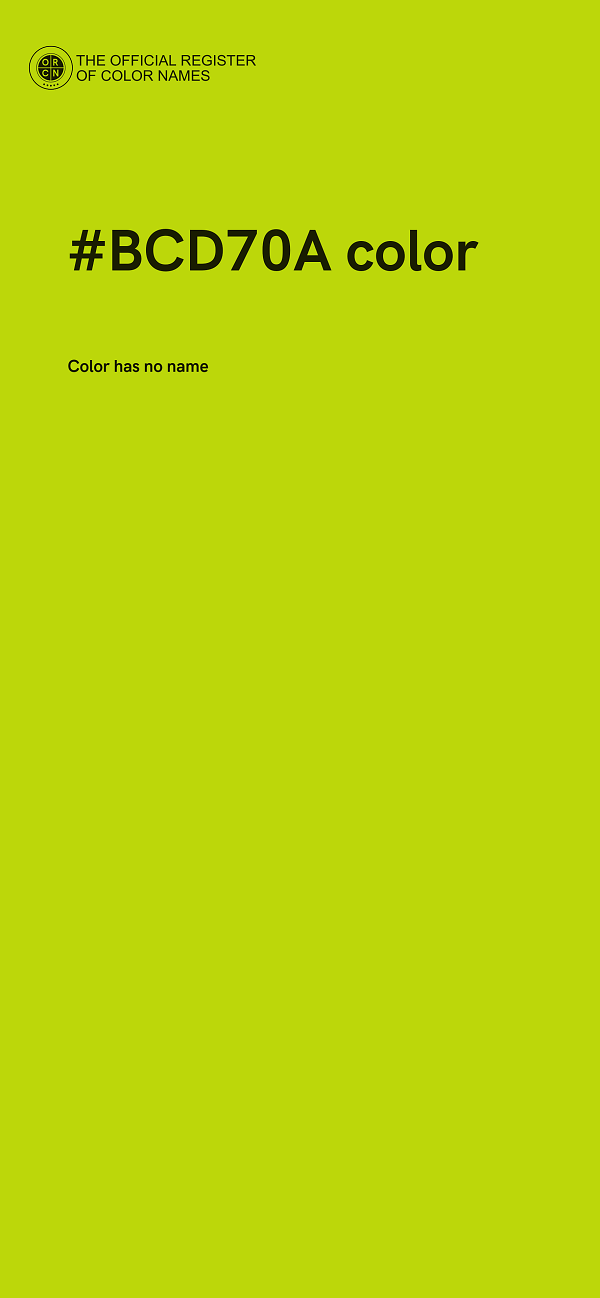 #BCD70A color image