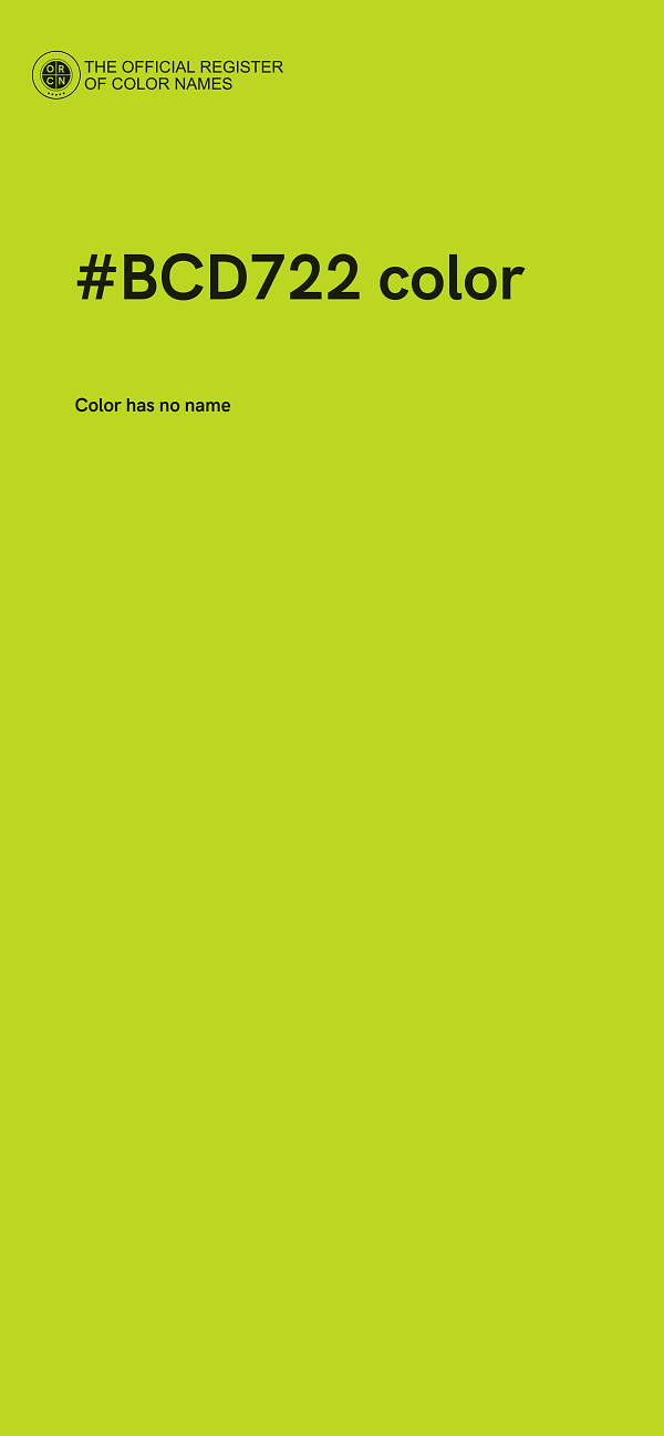 #BCD722 color image