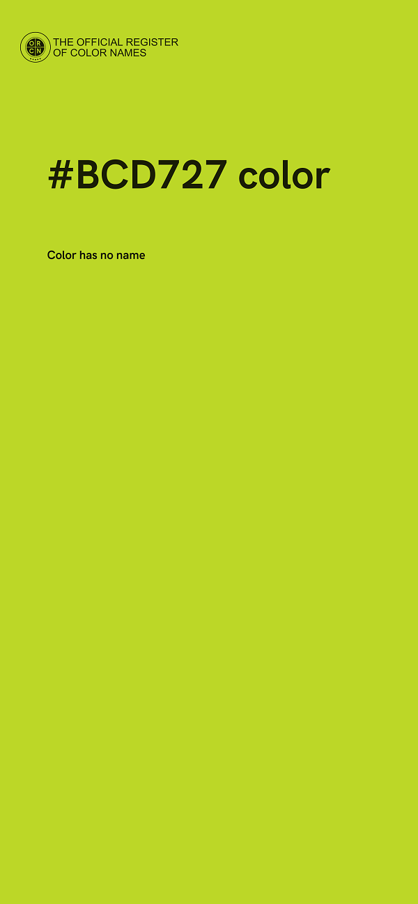 #BCD727 color image
