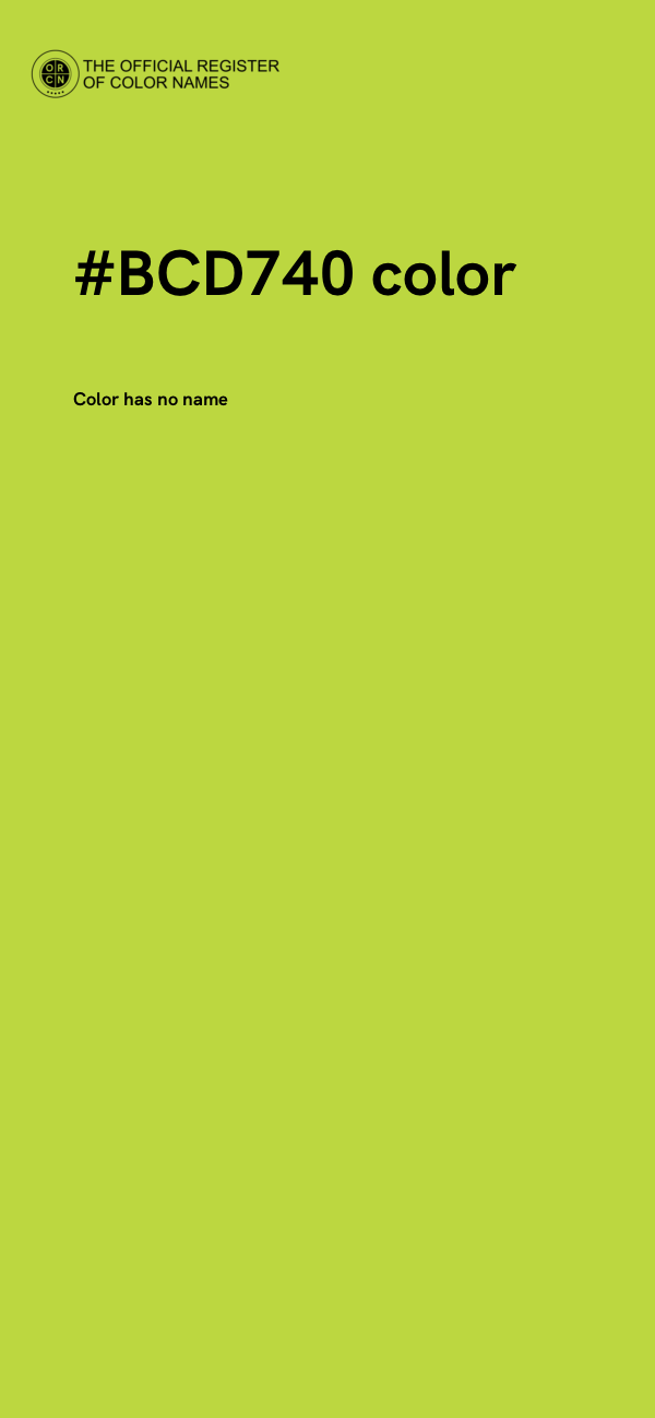#BCD740 color image