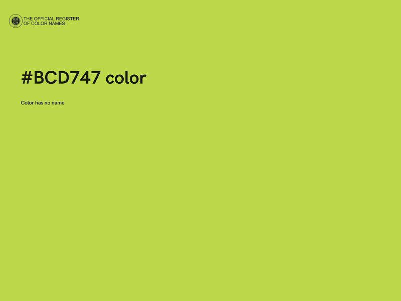 #BCD747 color image