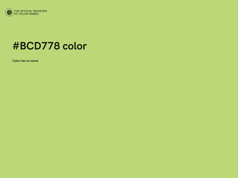 #BCD778 color image