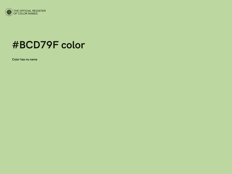 #BCD79F color image