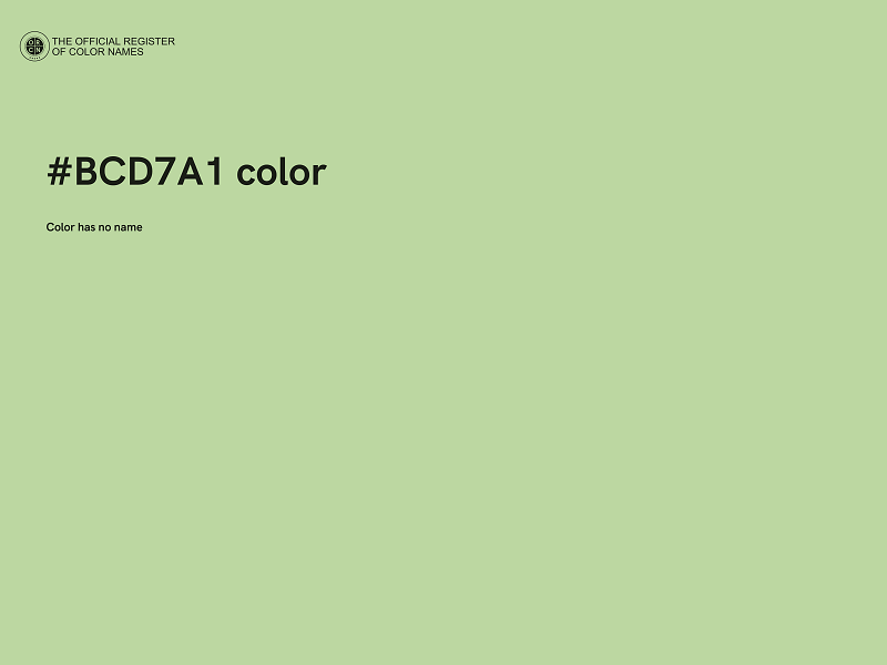 #BCD7A1 color image
