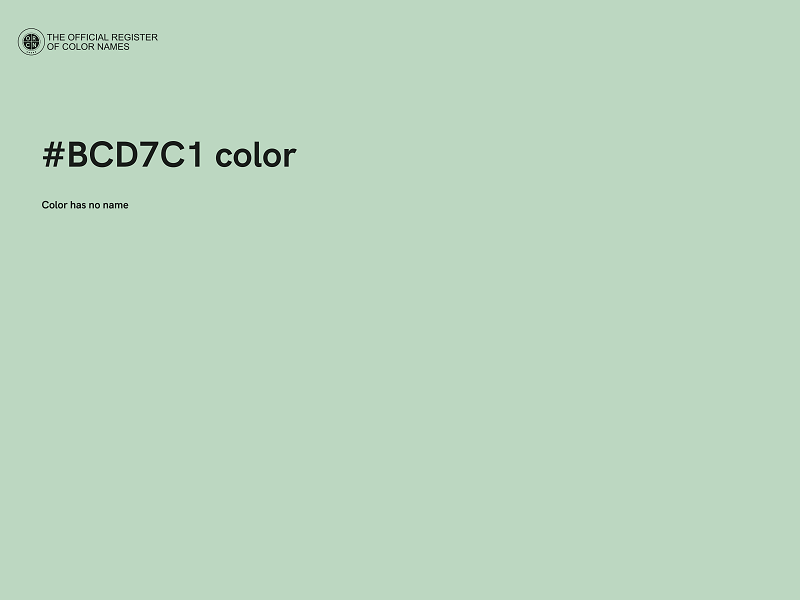 #BCD7C1 color image