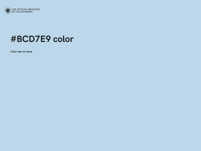 #BCD7E9 color image