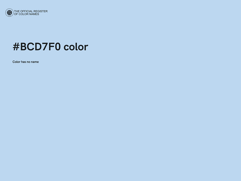 #BCD7F0 color image