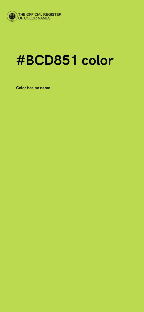 #BCD851 color image