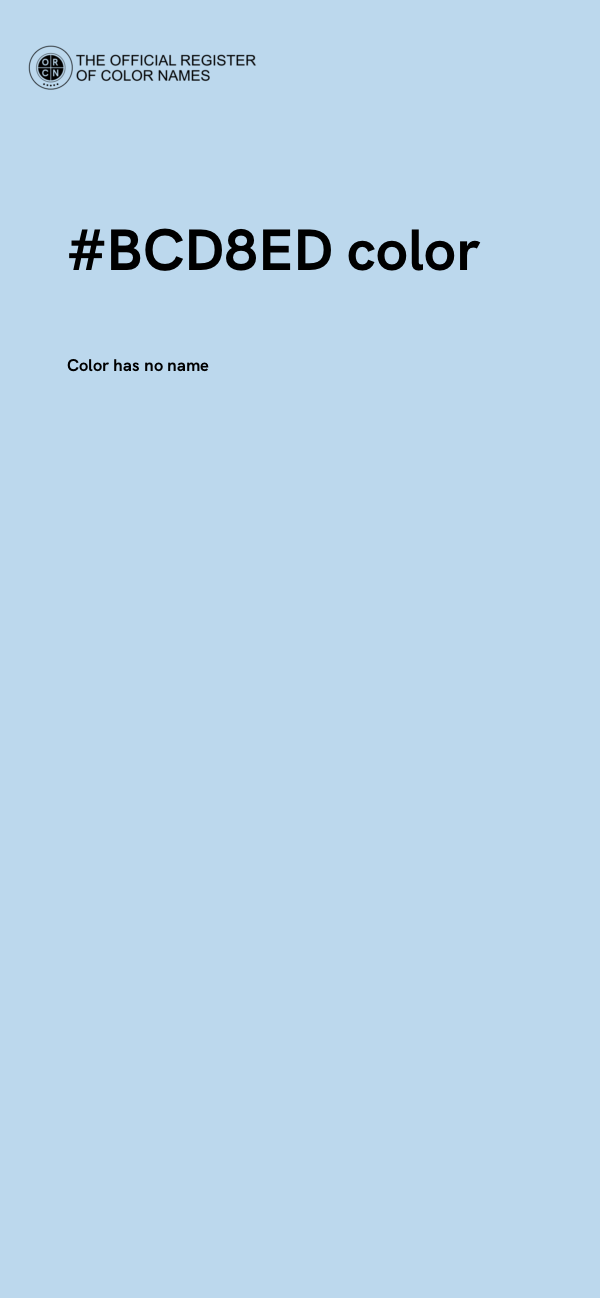 #BCD8ED color image