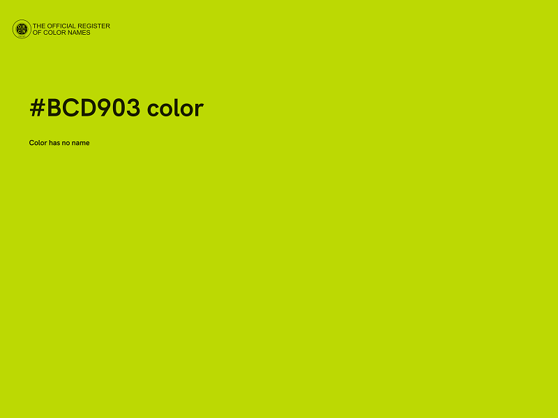 #BCD903 color image