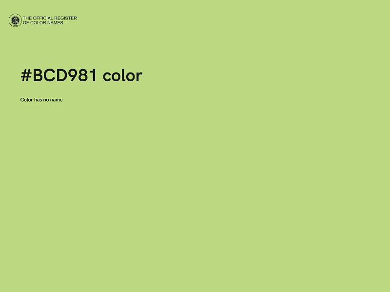 #BCD981 color image