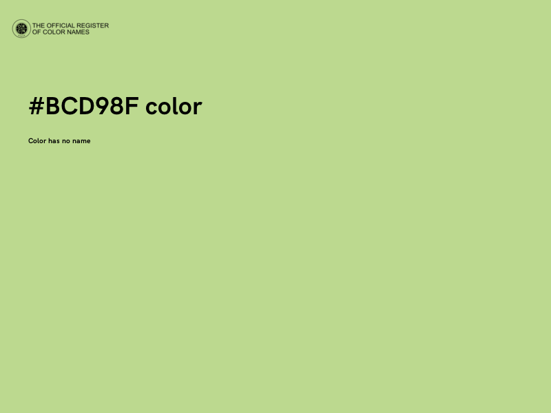 #BCD98F color image