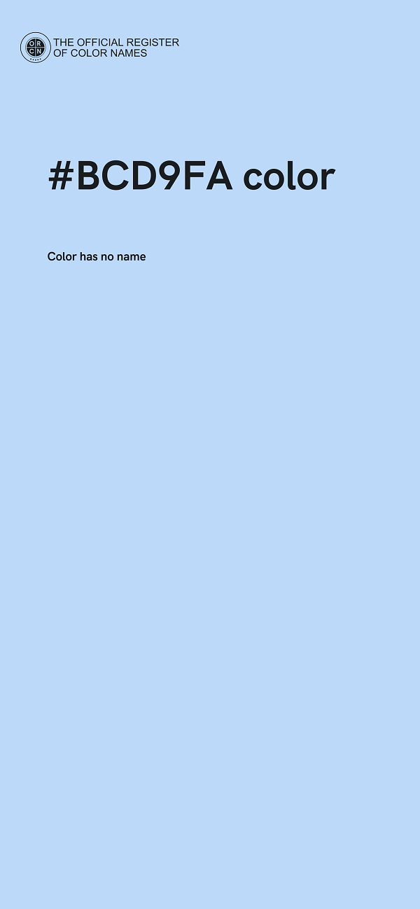 #BCD9FA color image