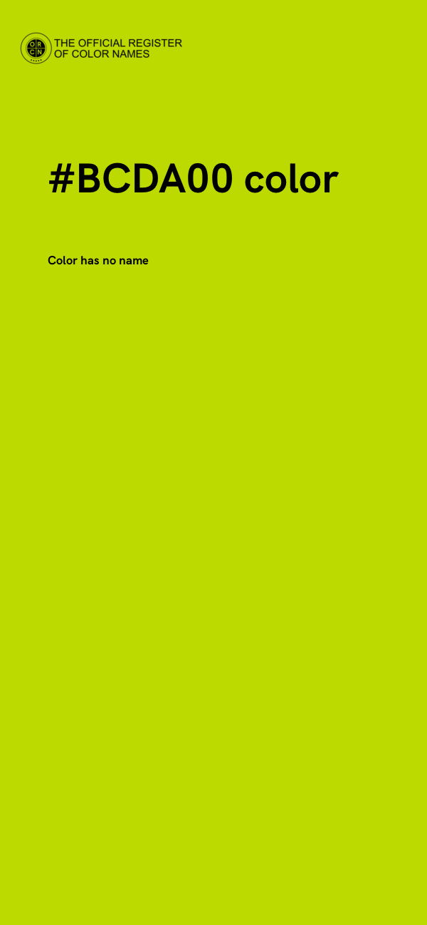 #BCDA00 color image