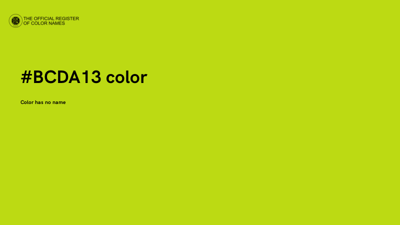 #BCDA13 color image