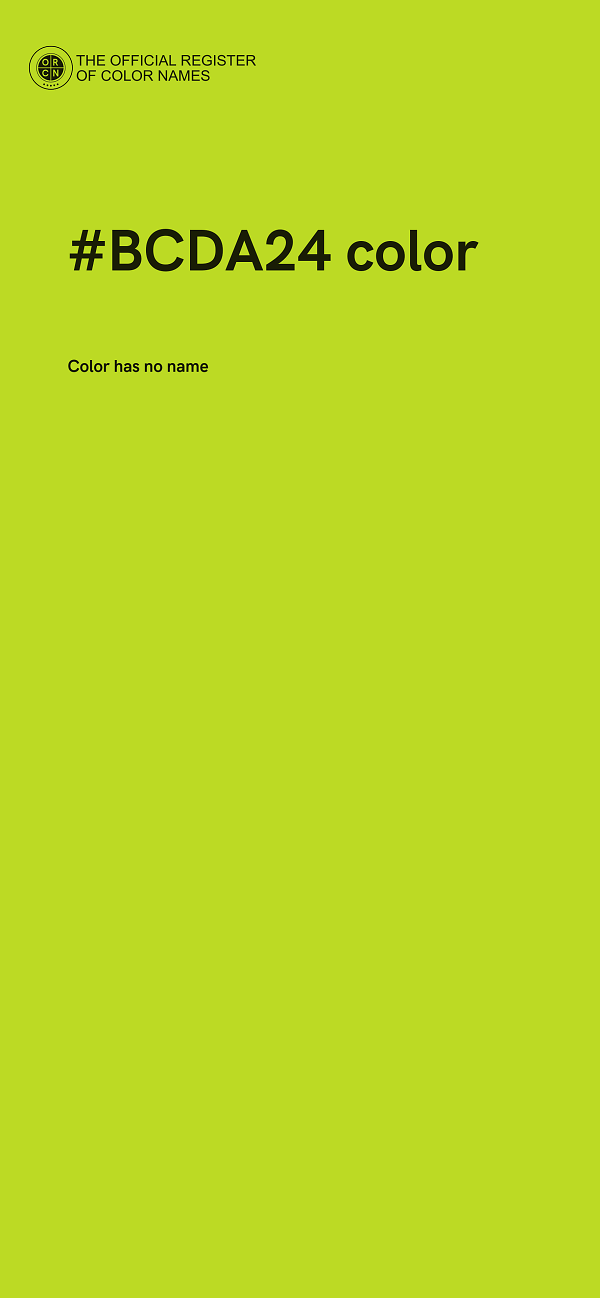 #BCDA24 color image