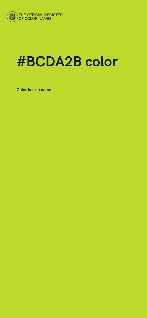 #BCDA2B color image