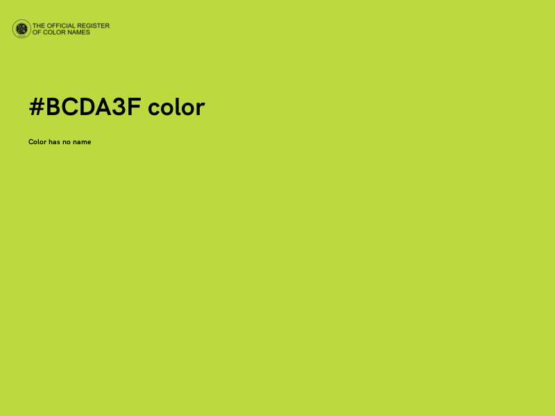 #BCDA3F color image
