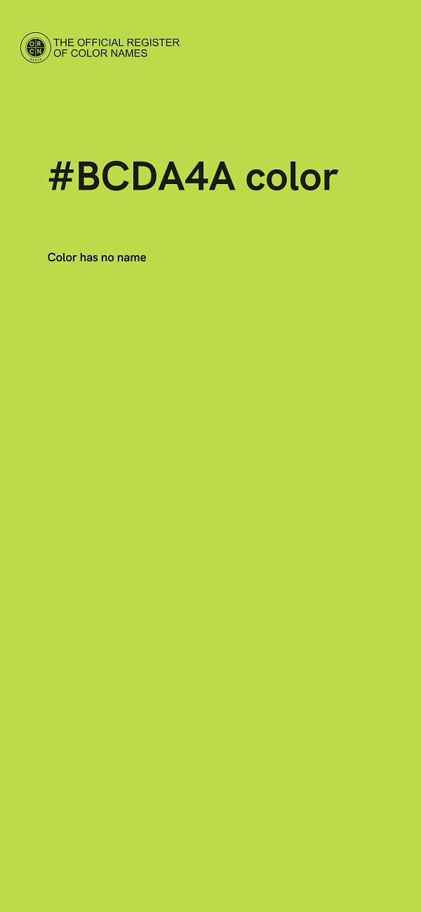 #BCDA4A color image