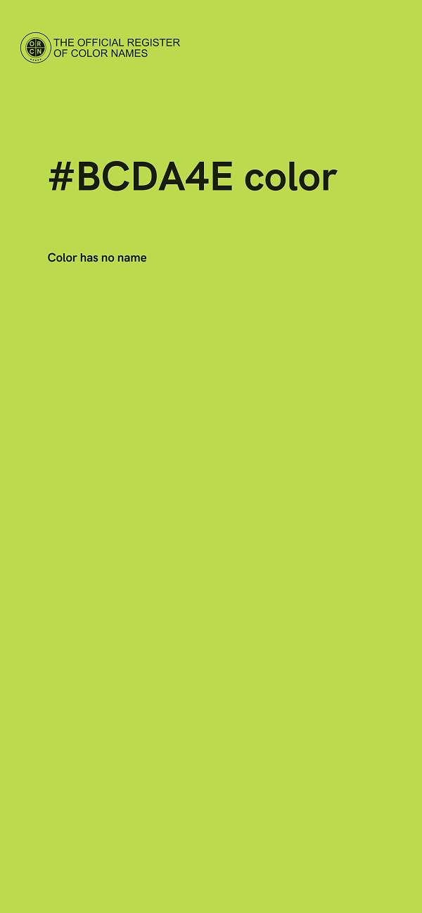 #BCDA4E color image