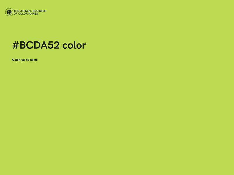 #BCDA52 color image