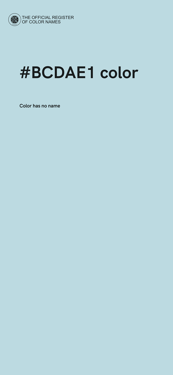#BCDAE1 color image