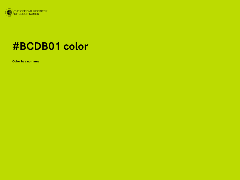 #BCDB01 color image