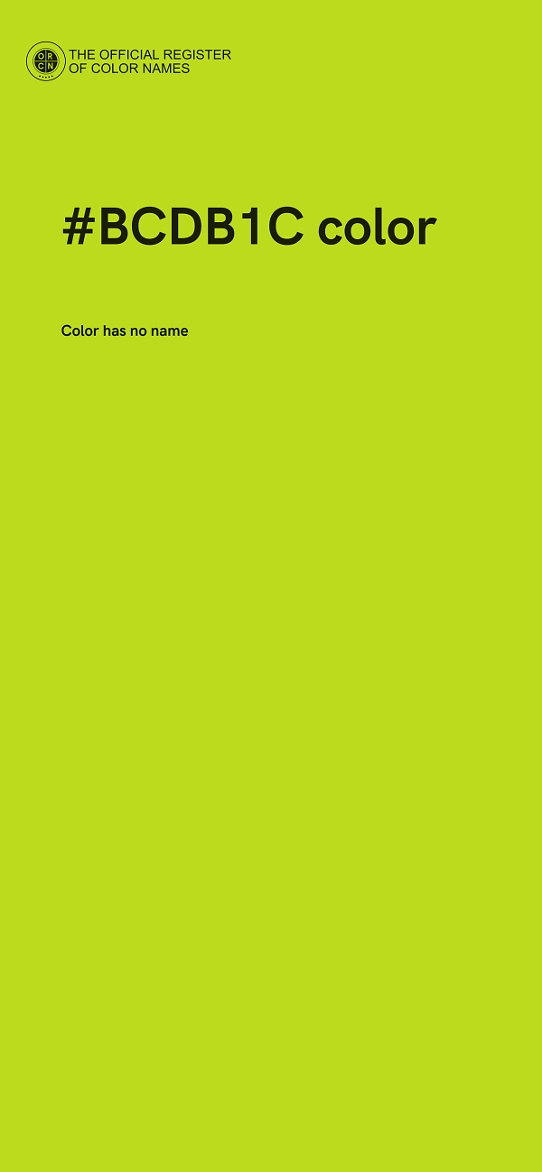 #BCDB1C color image