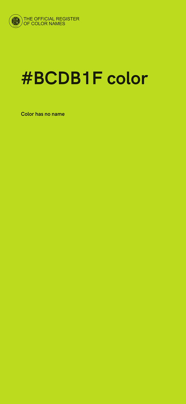 #BCDB1F color image