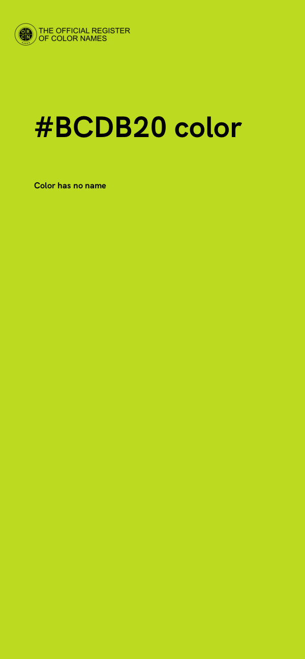 #BCDB20 color image