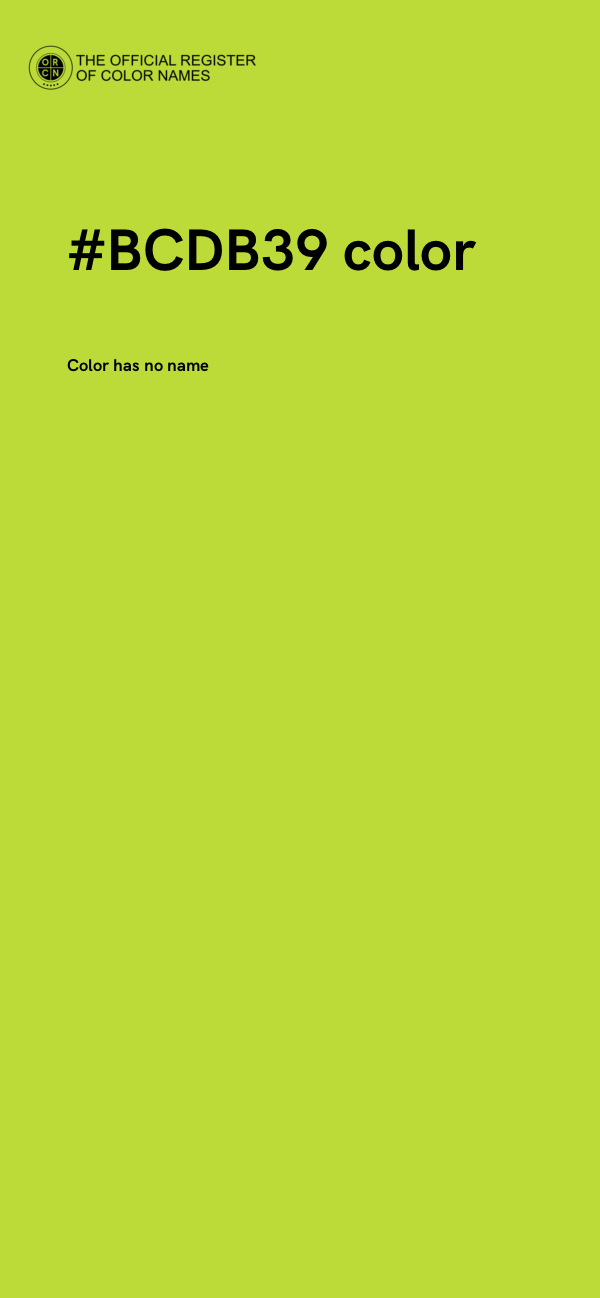 #BCDB39 color image