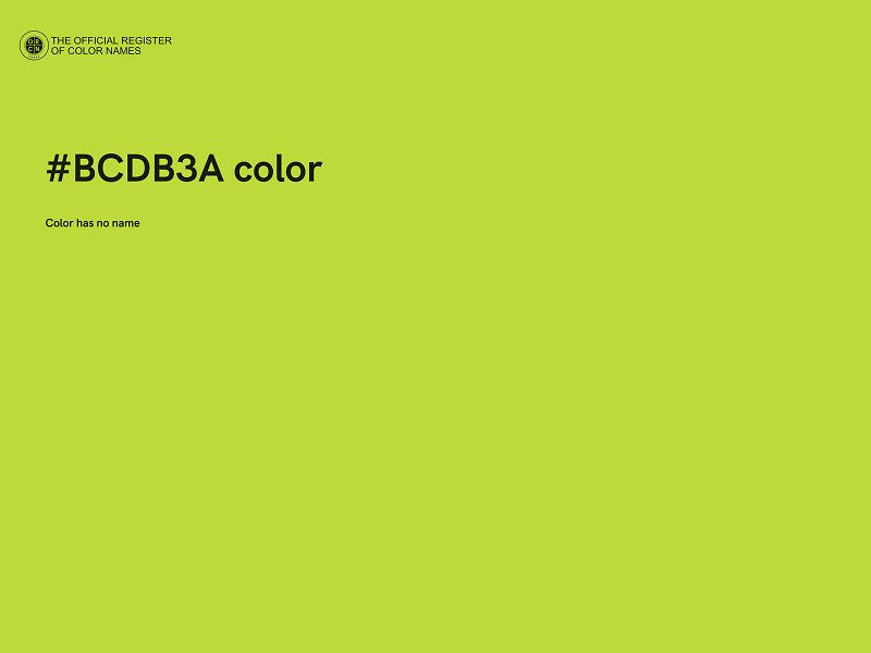 #BCDB3A color image