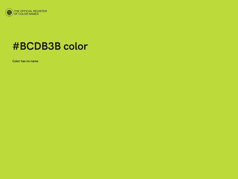 #BCDB3B color image