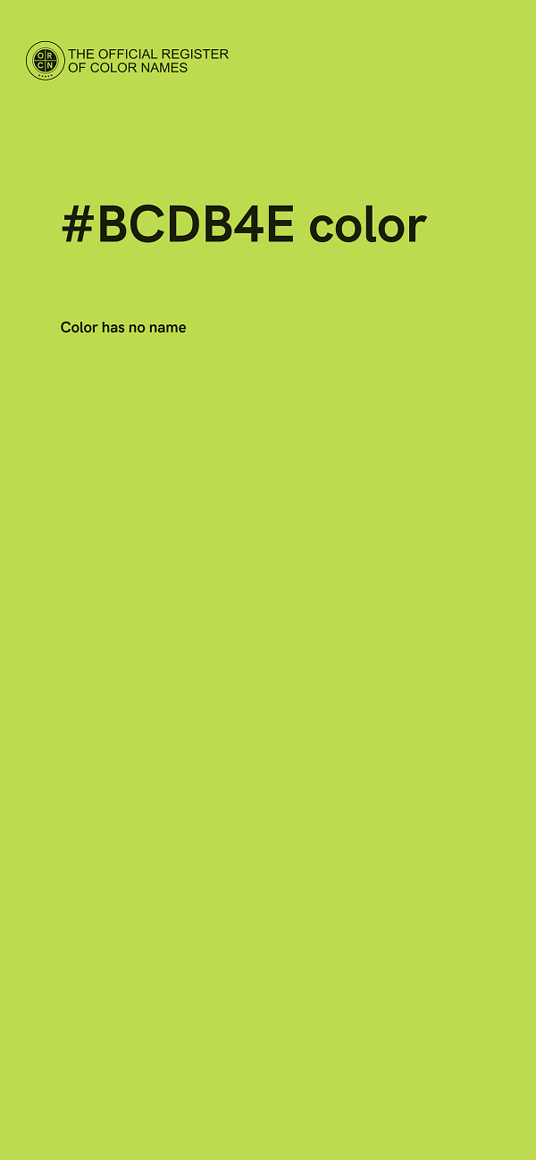 #BCDB4E color image