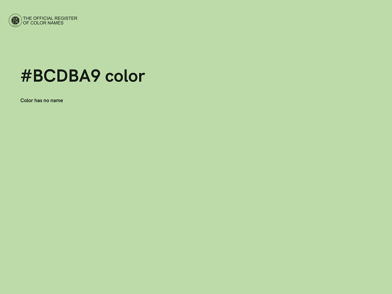 #BCDBA9 color image