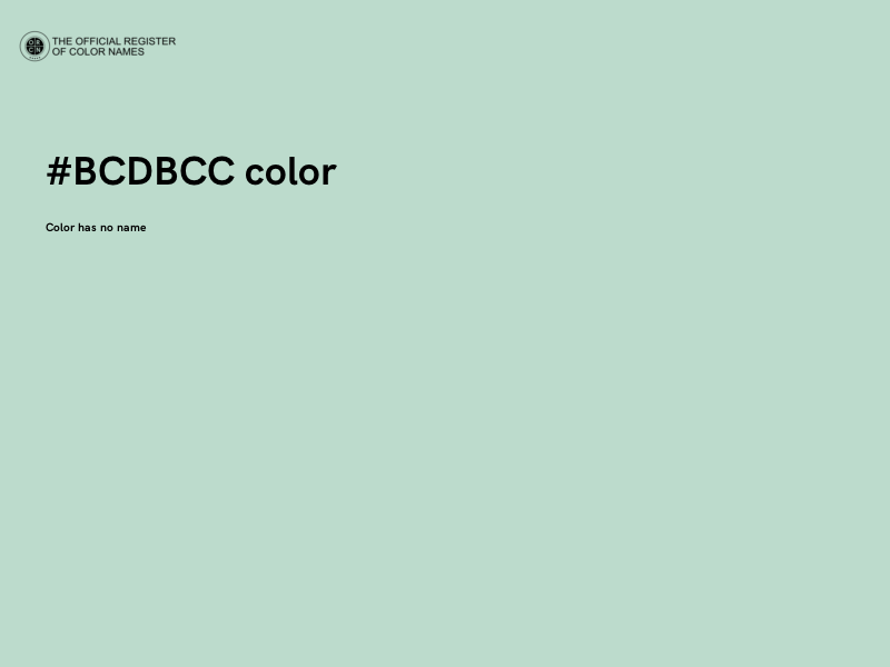 #BCDBCC color image