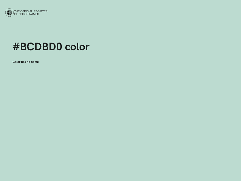 #BCDBD0 color image