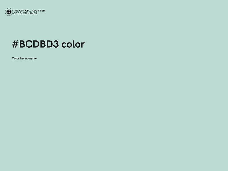 #BCDBD3 color image