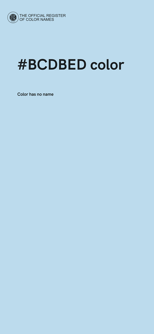 #BCDBED color image