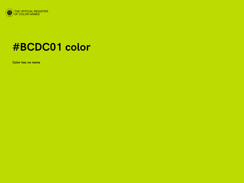 #BCDC01 color image