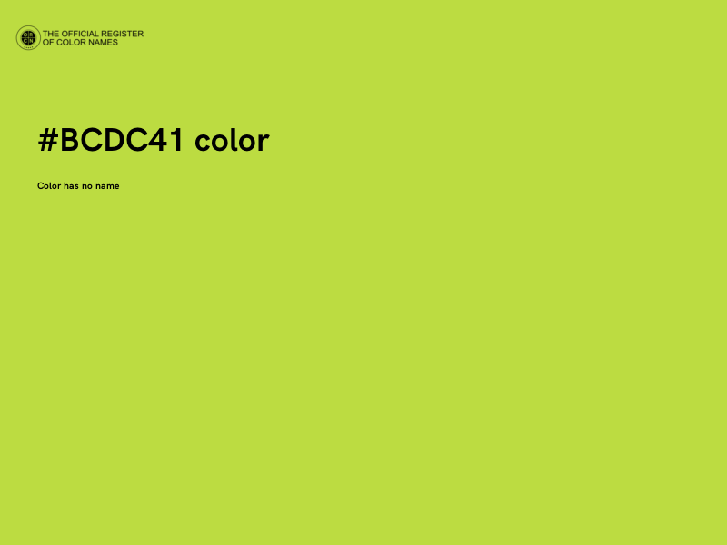 #BCDC41 color image