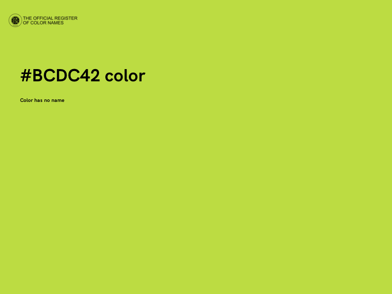 #BCDC42 color image