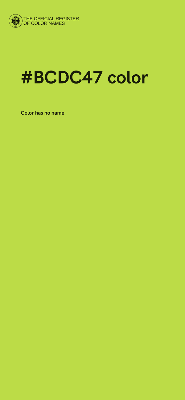 #BCDC47 color image