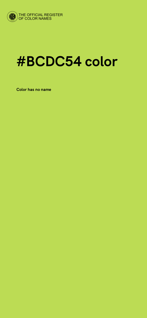 #BCDC54 color image