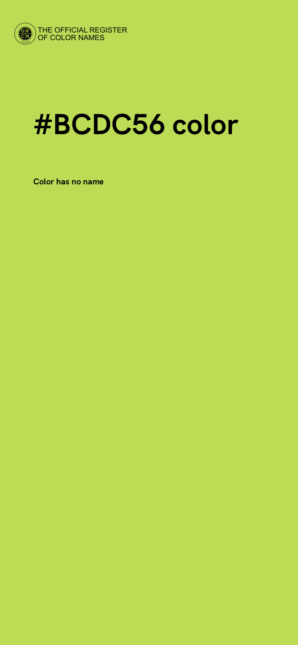 #BCDC56 color image
