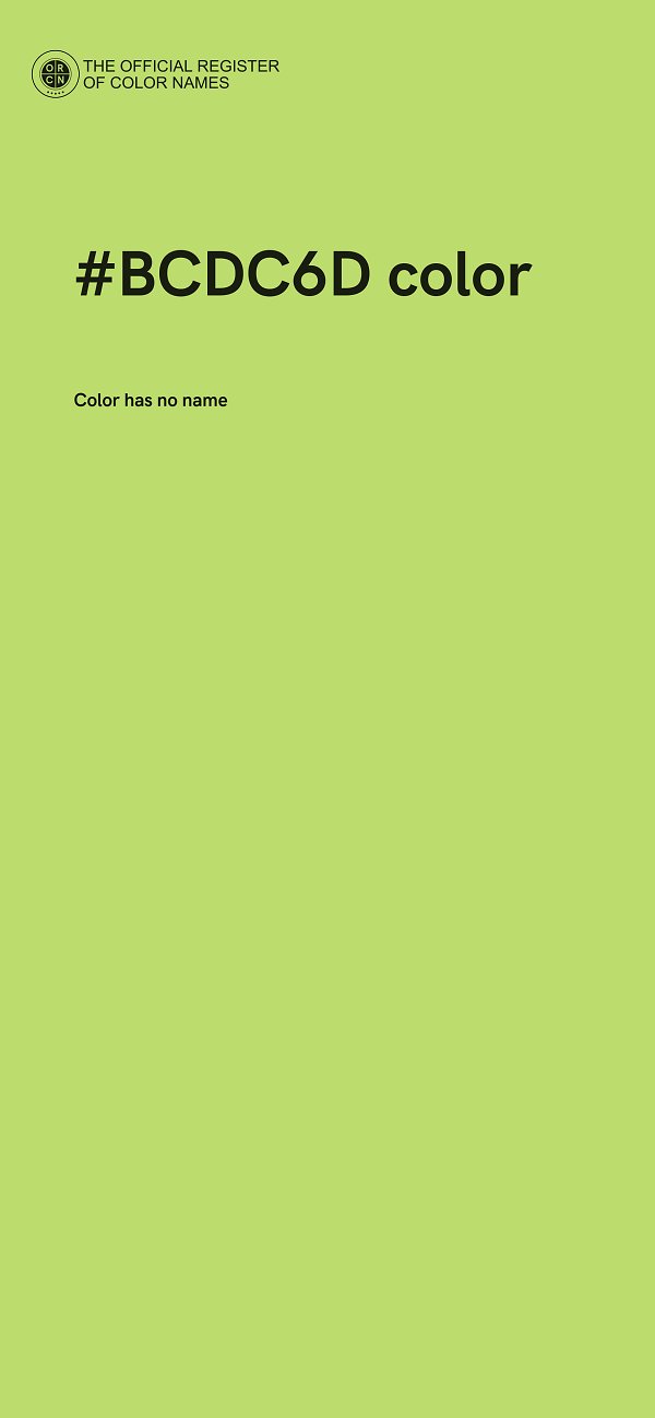#BCDC6D color image